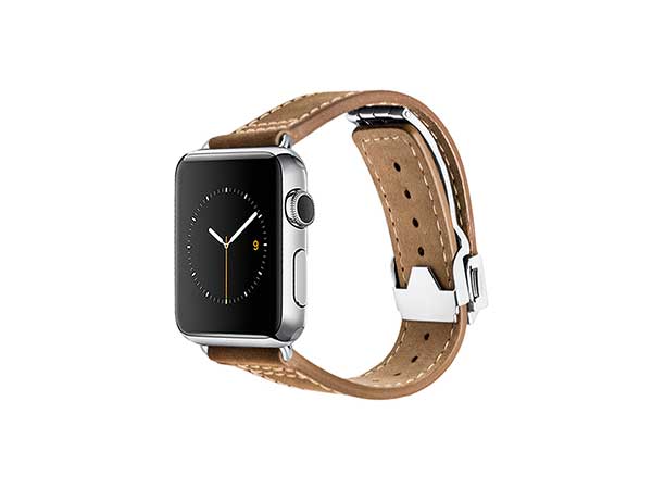 Monowear brown leather deployant band - Apple Watch