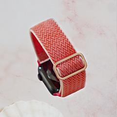 monowear apple watch band nylon infinite wave coral