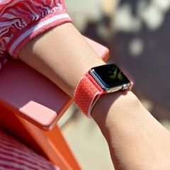 monowear apple watch band nylon infinite wave coral