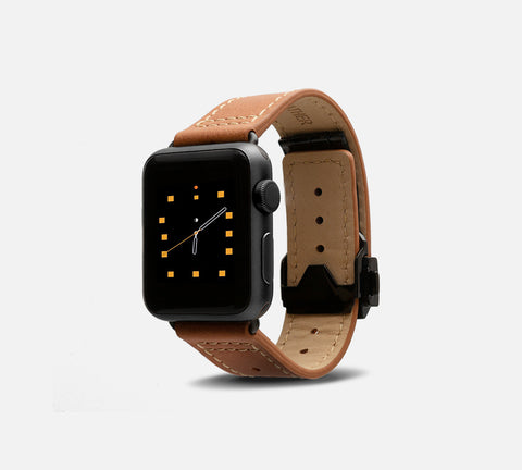 Leather Deployant Band - Apple Watch Monowear